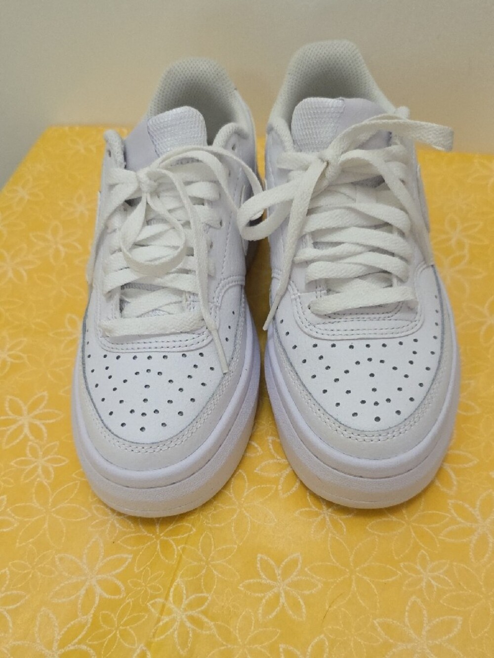 Nike Women's White Platform Sneakers - Picture 4 of 7